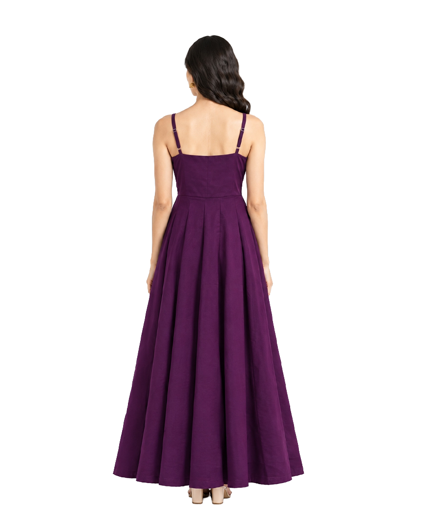 Plum Purple Strappy Maxi Dress