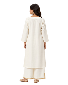 Metallic Accent Cotton Kurta Set