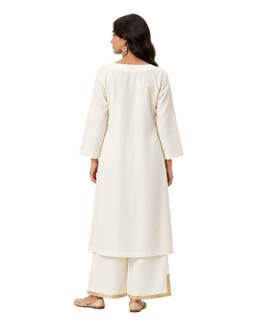 Metallic Accent Cotton Kurta Set