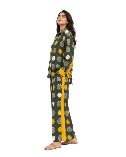 Dual-Cotton Polka & Mandala Co-ord Set