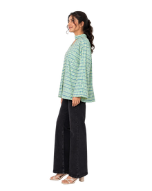 Pineapple Printed Short Tunic With Neck Band