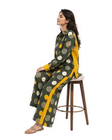 Dual-Cotton Polka & Mandala Co-ord Set