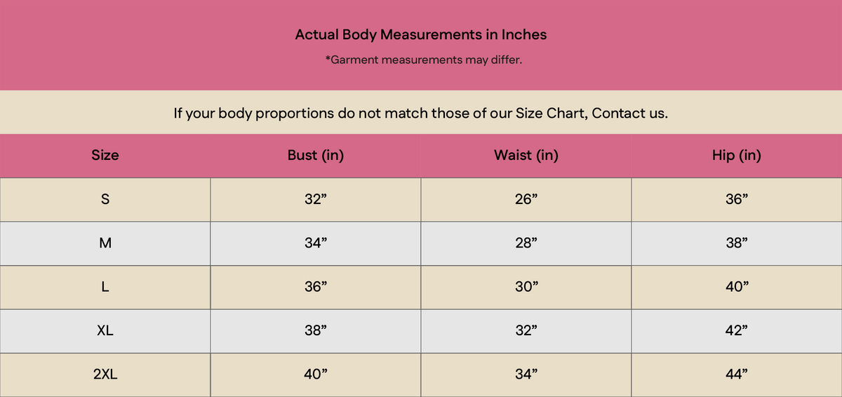Trinetra Riwayat Size Guide
